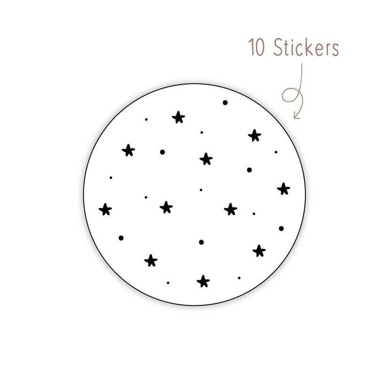 Stickers Kerst Sterren 10 STKS