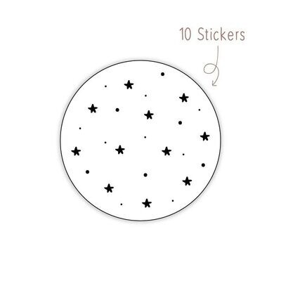 Stickers Kerst Sterren 10 STKS Stickers Kerst Sterren 10 STKS