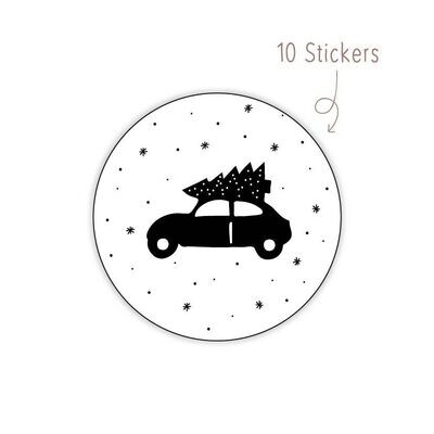 Stickers Kerstboom Auto 10 STKS Stickers Kerstboom Auto 10 STKS