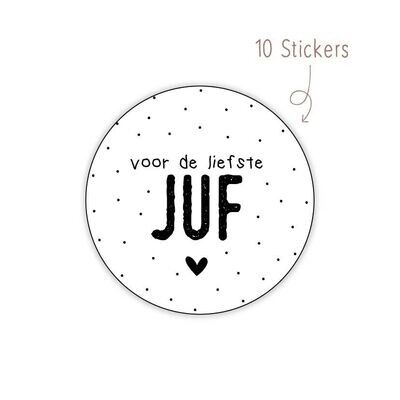Stickers Liefste Juf 10 STKS