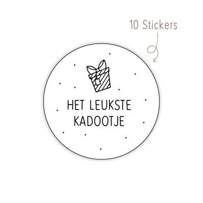 Stickers Het Leukste Kadootje 10 STKS