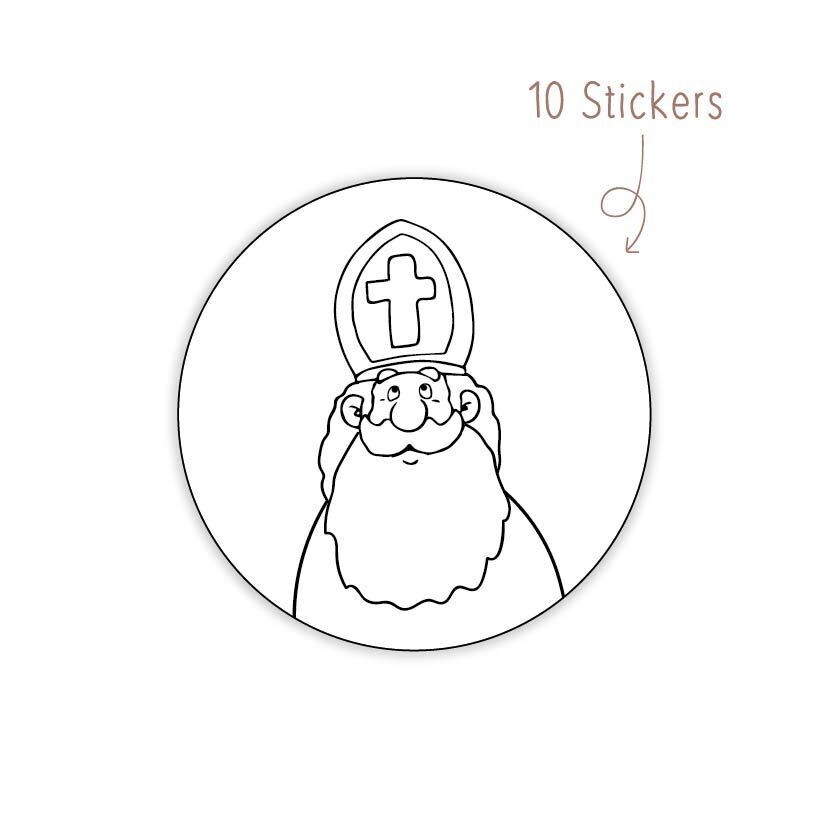 Stickers Sinterklaas 10 STKS