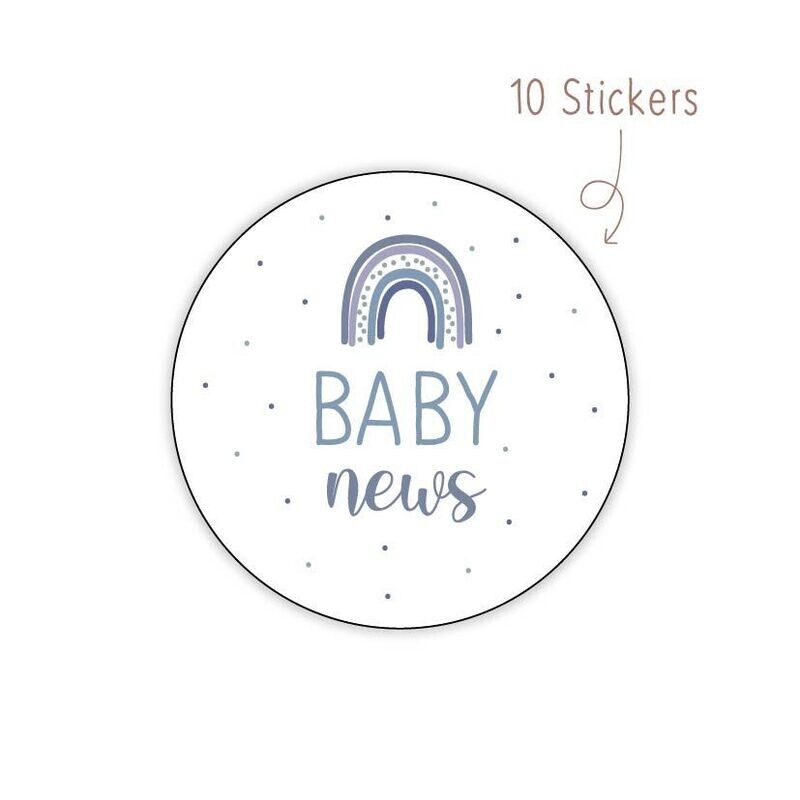 Stickers Baby News Blauw 10 STKS