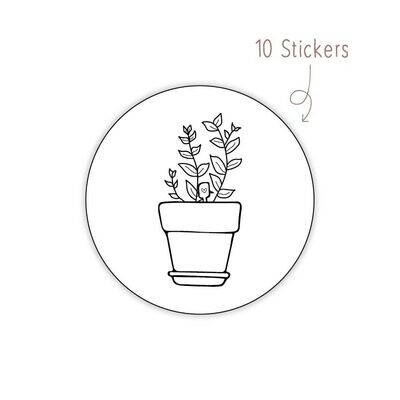 Stickers Plantje 10 STKS