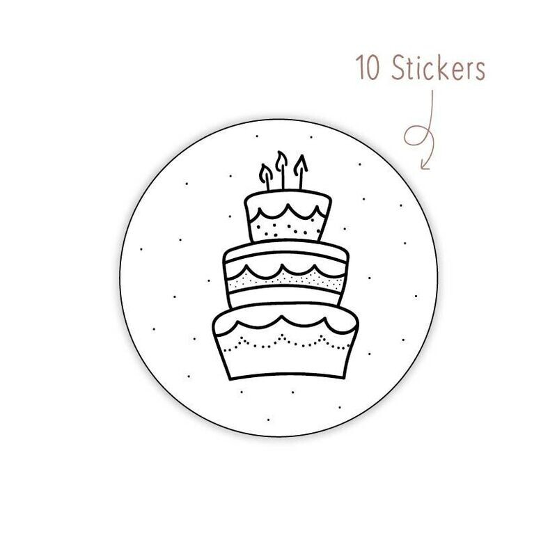 Stickers Taart 10 STKS