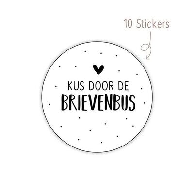 Stickers Kus Door Brievenbus 10 STKS