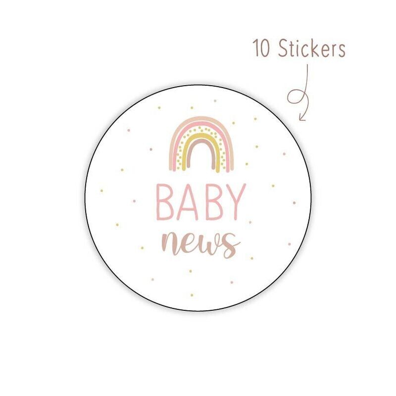 Stickers Baby News Roze 10 STKS