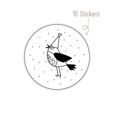 Stickers Feest Vogel 10 STKS