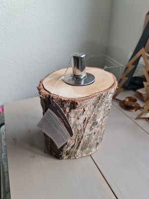 Olielamp Boomstam buiten