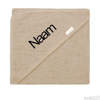 Badcape geborduurd met naam, kraamcadeau