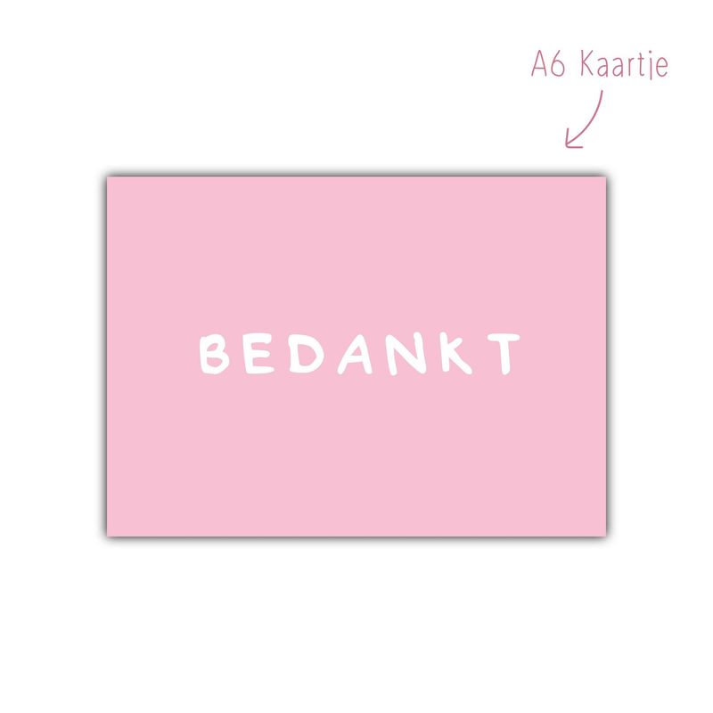 Kaart Bedankt Roze Kaart Bedankt Roze