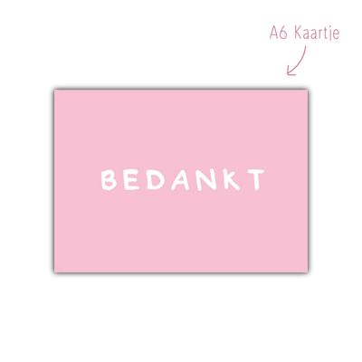 Kaart Bedankt Roze Kaart Bedankt Roze