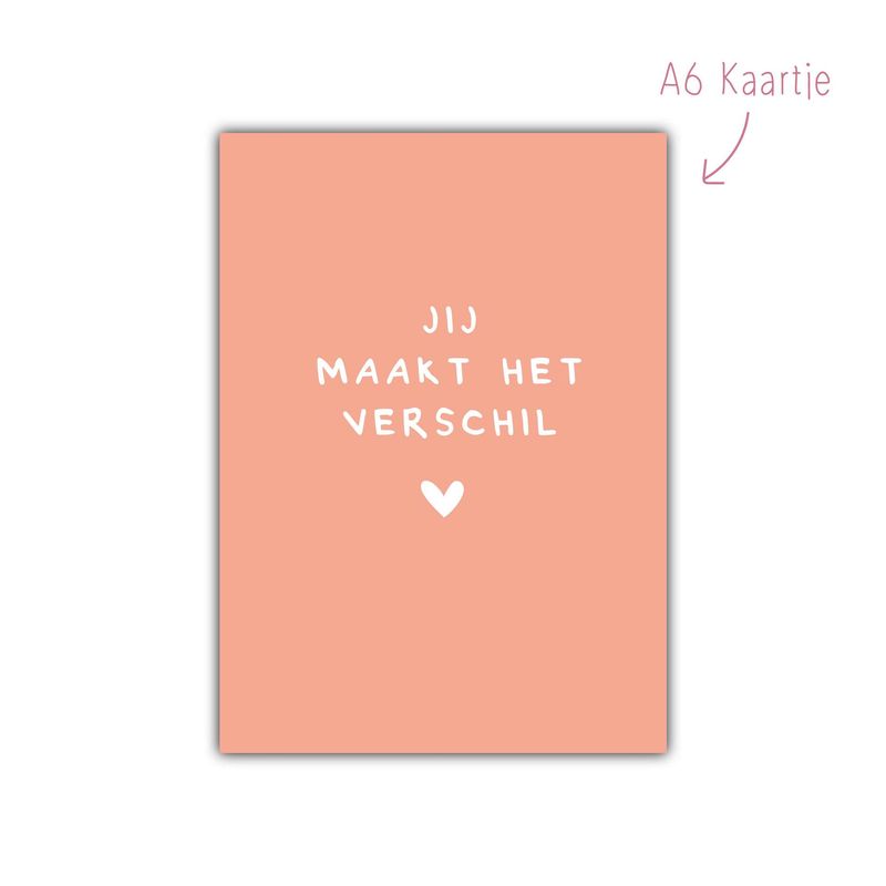 Kaart jij maakt het verschil roze Kaart jij maakt het verschil roze