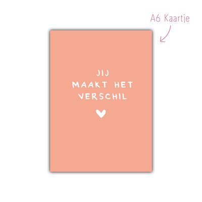 Kaart jij maakt het verschil roze