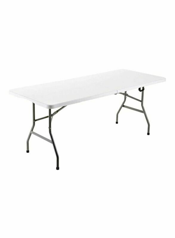 Foldable Dinning Table White/Grey  180x75x74cm