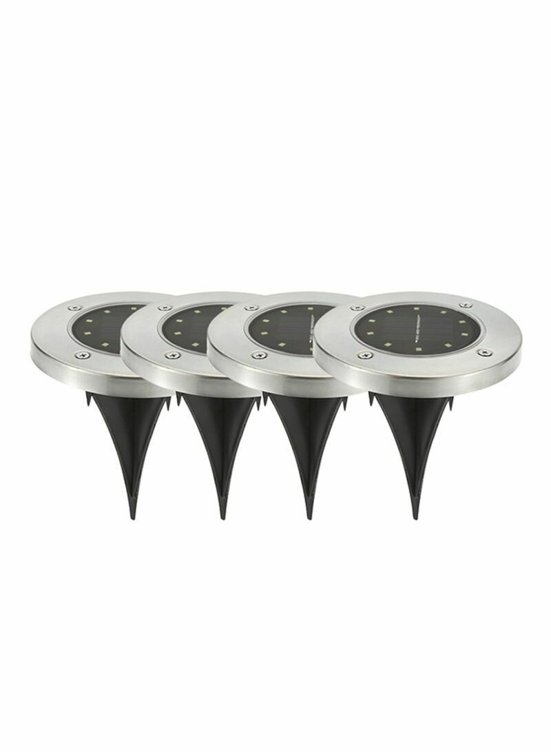 4 Pack Solar Power Energy Ground Lawn Lamp Warm White
