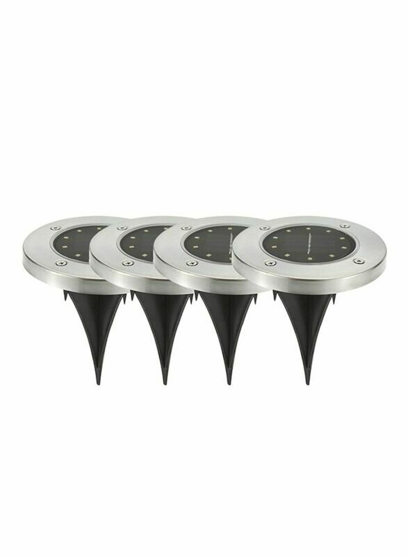 4 Pack Solar Power Energy Ground Lawn Lamp Warm White