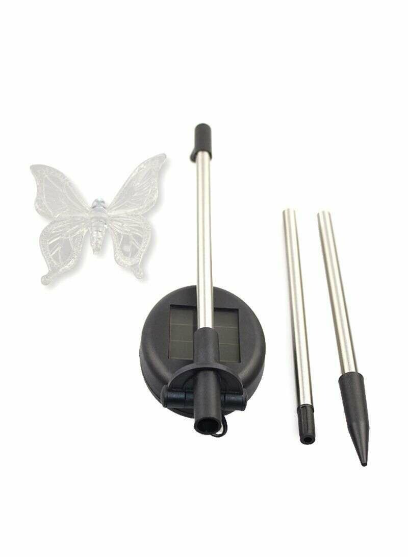 2 Piece Solar Powered Garden Lights Clear/Black