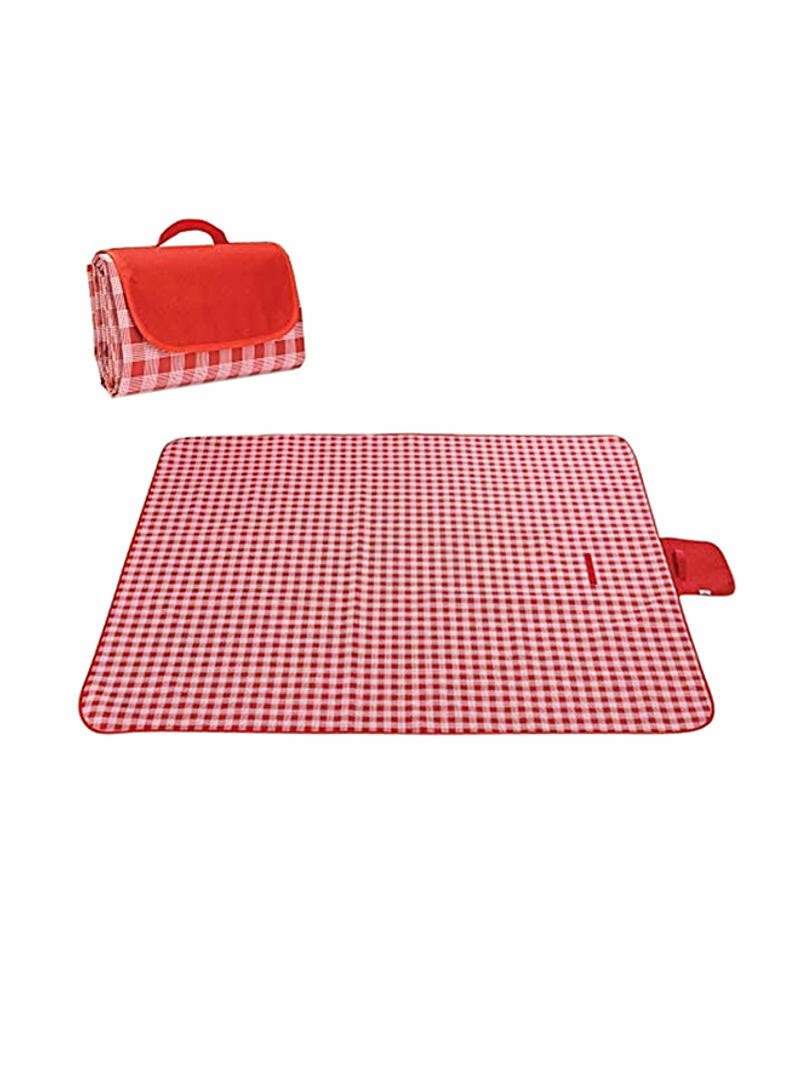 Foldable Outdoor Waterproof Picnic Mat Red/White