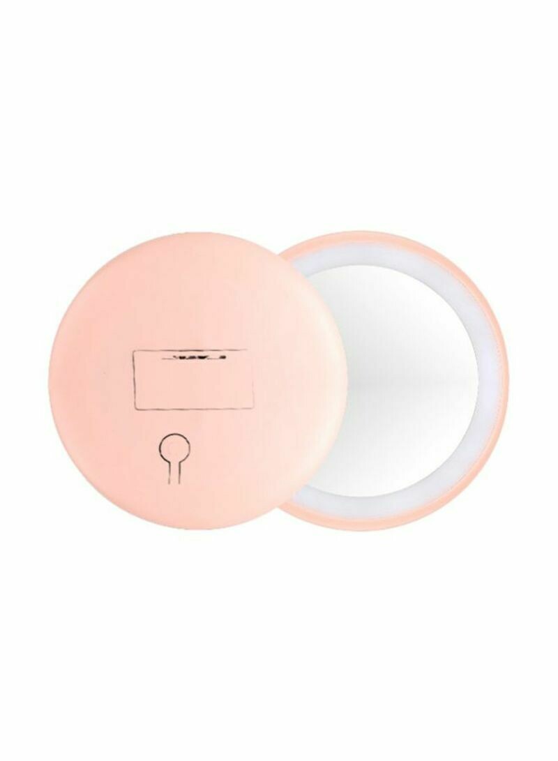 LED Vanity Mirror Pink/Clear 9.5x2.5x9.5centimeter