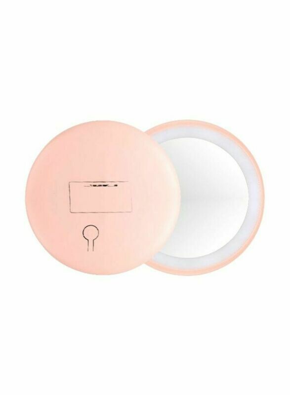 LED Vanity Mirror Pink/Clear 9.5x2.5x9.5centimeter