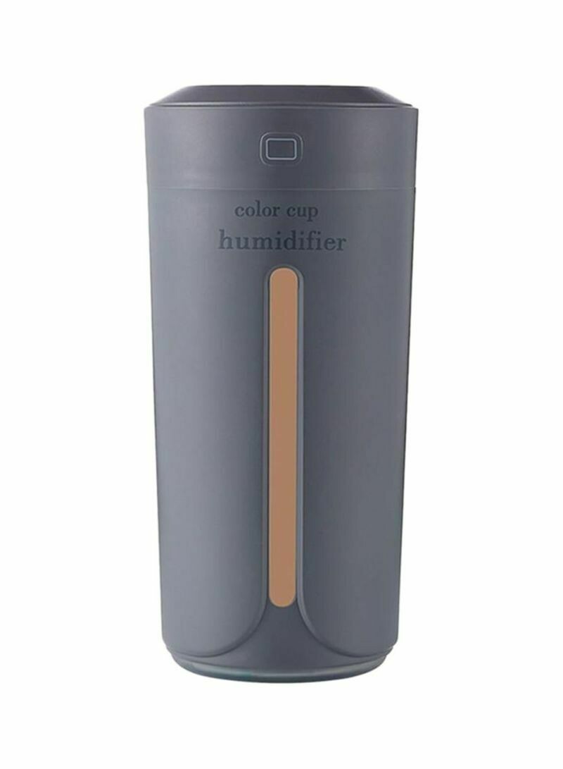 Ultrasonic Mini Air Humidifier With 7 Colour Changing Lamp Grey