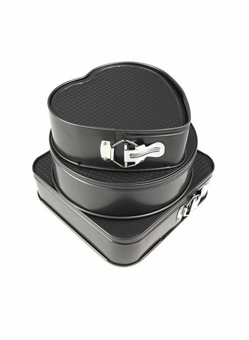 3-Piece Metal Bakeware Set Black