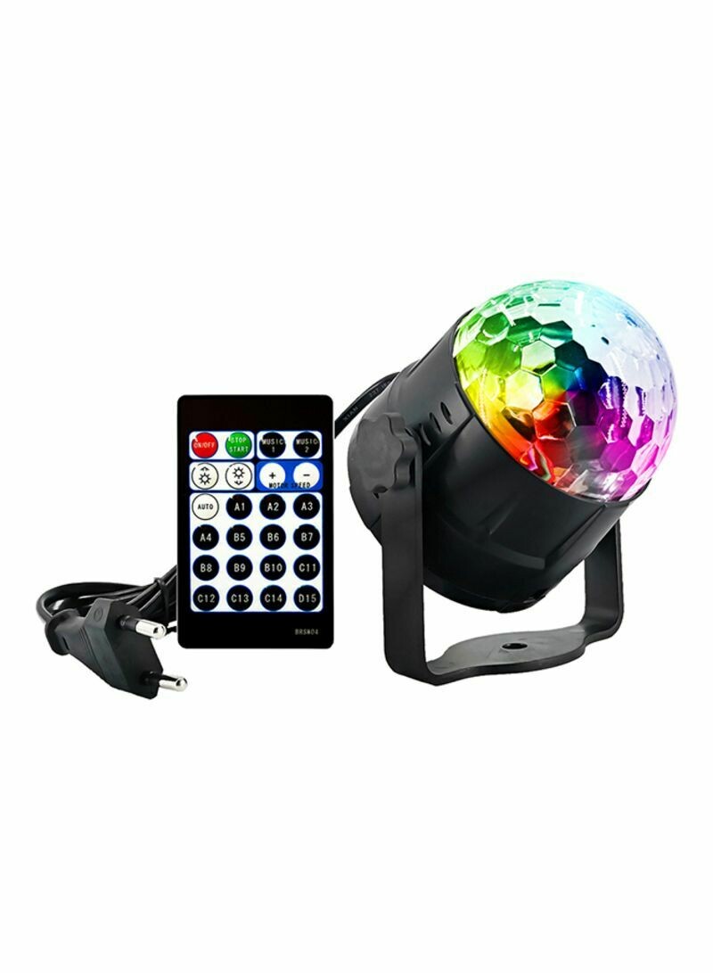 15-Colour Mode Party Lights Projecting Lamp With Remote Controller Black