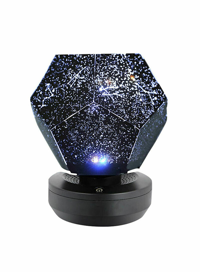 3 Colors Romantic Starry Sky Projector LED Night Light Black 13cm