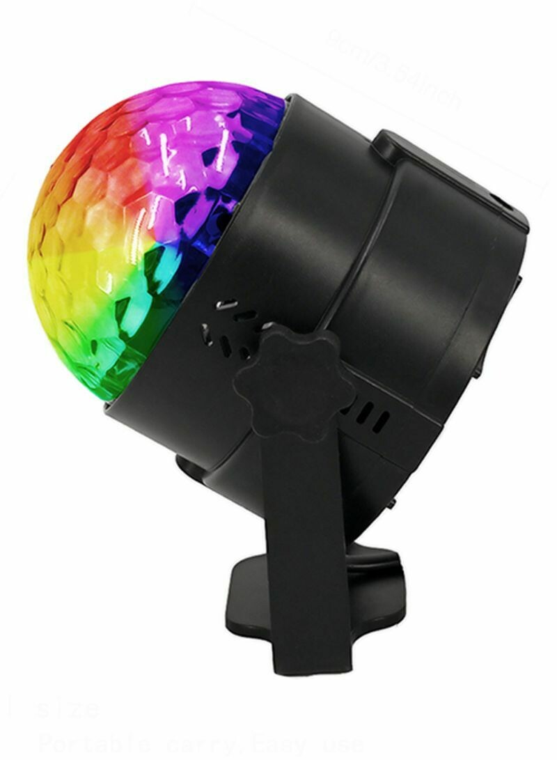 6-Colour LED Party Light Sound Activated Lamp With Remote Control U K Plug Black
