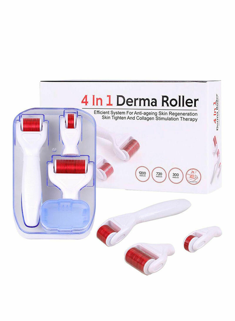 Derma Roller
4-In-1 Derma Roller Kit Red/White