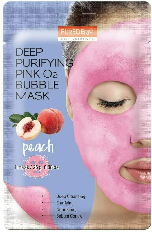 Purederm Deep Purifying Bubble Peach Mask 25g