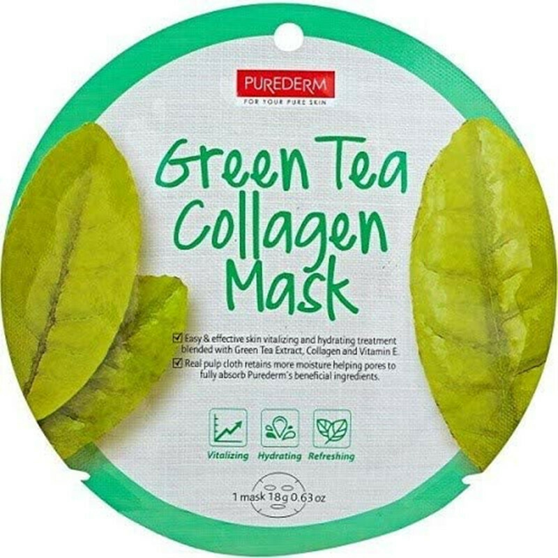 Purederm Green Tea Collagen Mask 18g