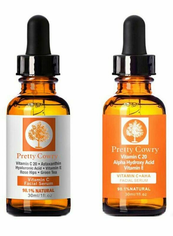 Pretty Cowry 2-Piece Vitamin C Anti-Aging Face Serum Set Clear