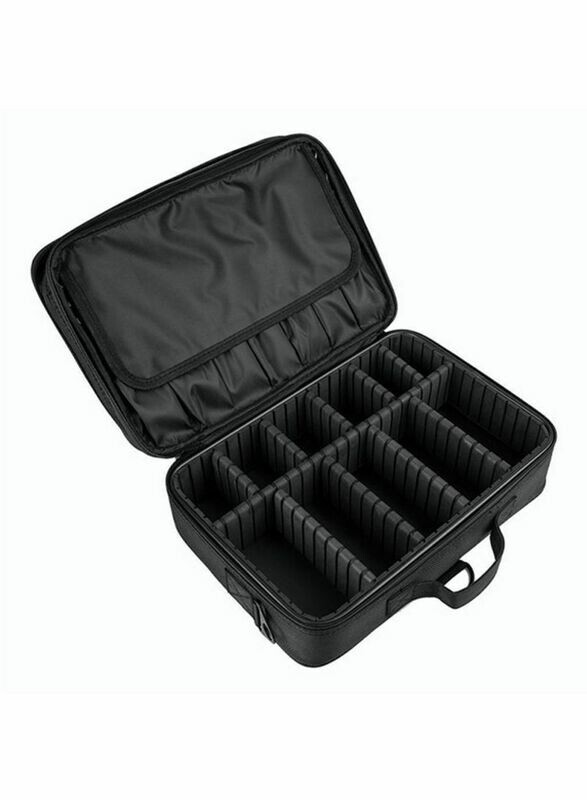 Makeup Brushes And Cosmetics Travel Organizers Black