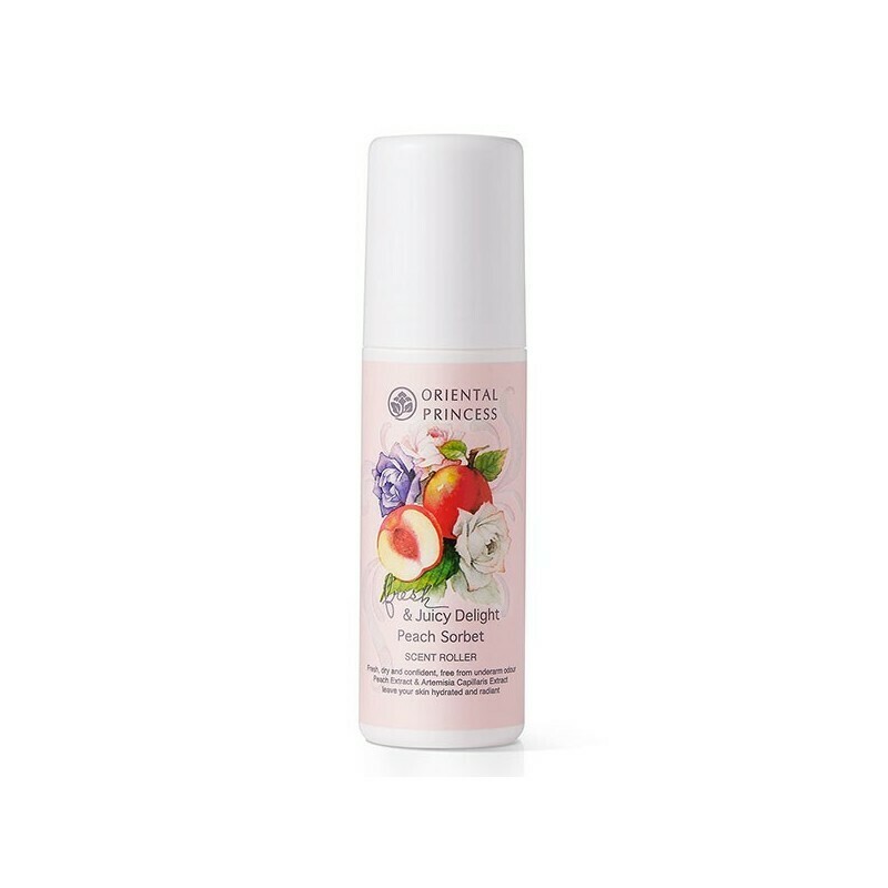 ORIENTAL PRINCESS Fresh &amp; Juicy Delight Peach Sorbet Scent Roller 2.3ounce