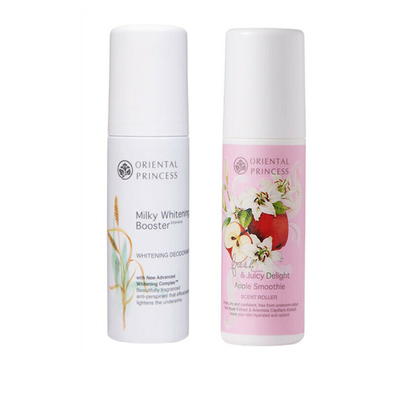 ORIENTAL PRINCESS Pack Of 2 Milky Whitening Booster And Apple Smoothie Scent Roller