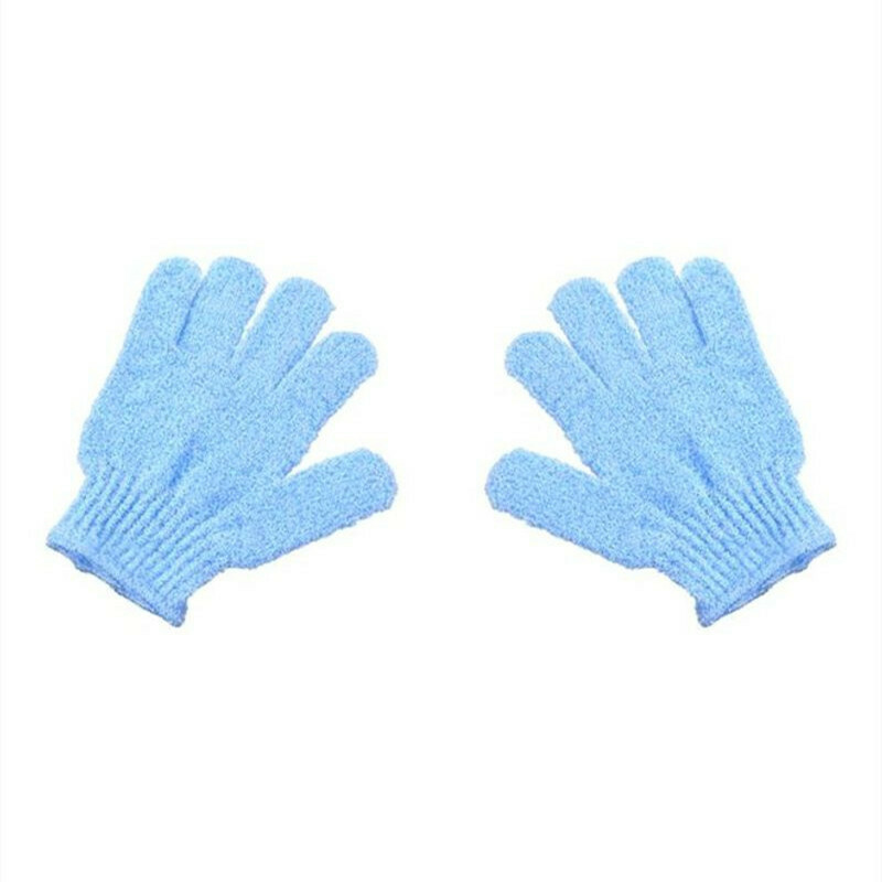 2-Piece Shower Exfoliating Gloves Set Blue