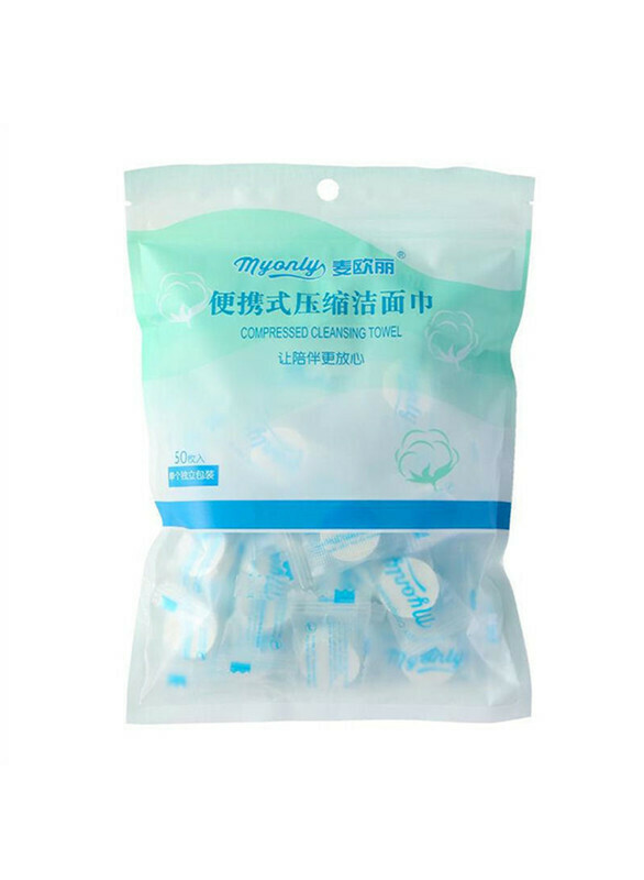 100-Piece Disposable Portable Compressed Face Towel White