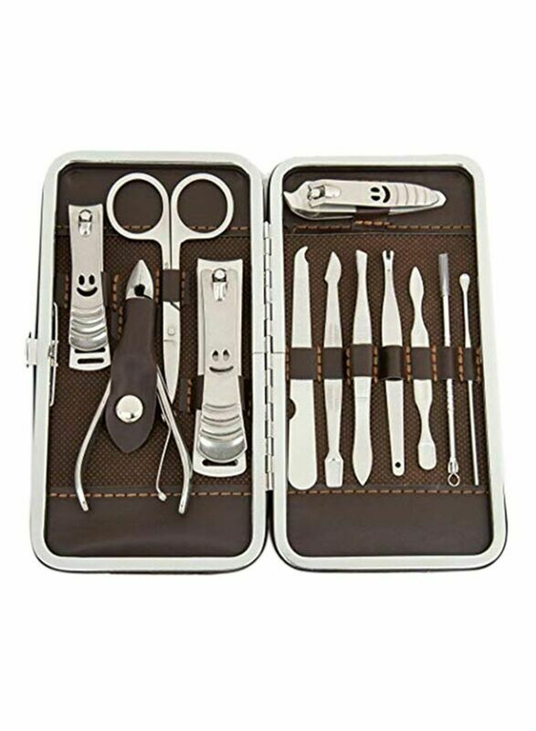 12-Piece Manicure &amp; Pedicure Set Silver