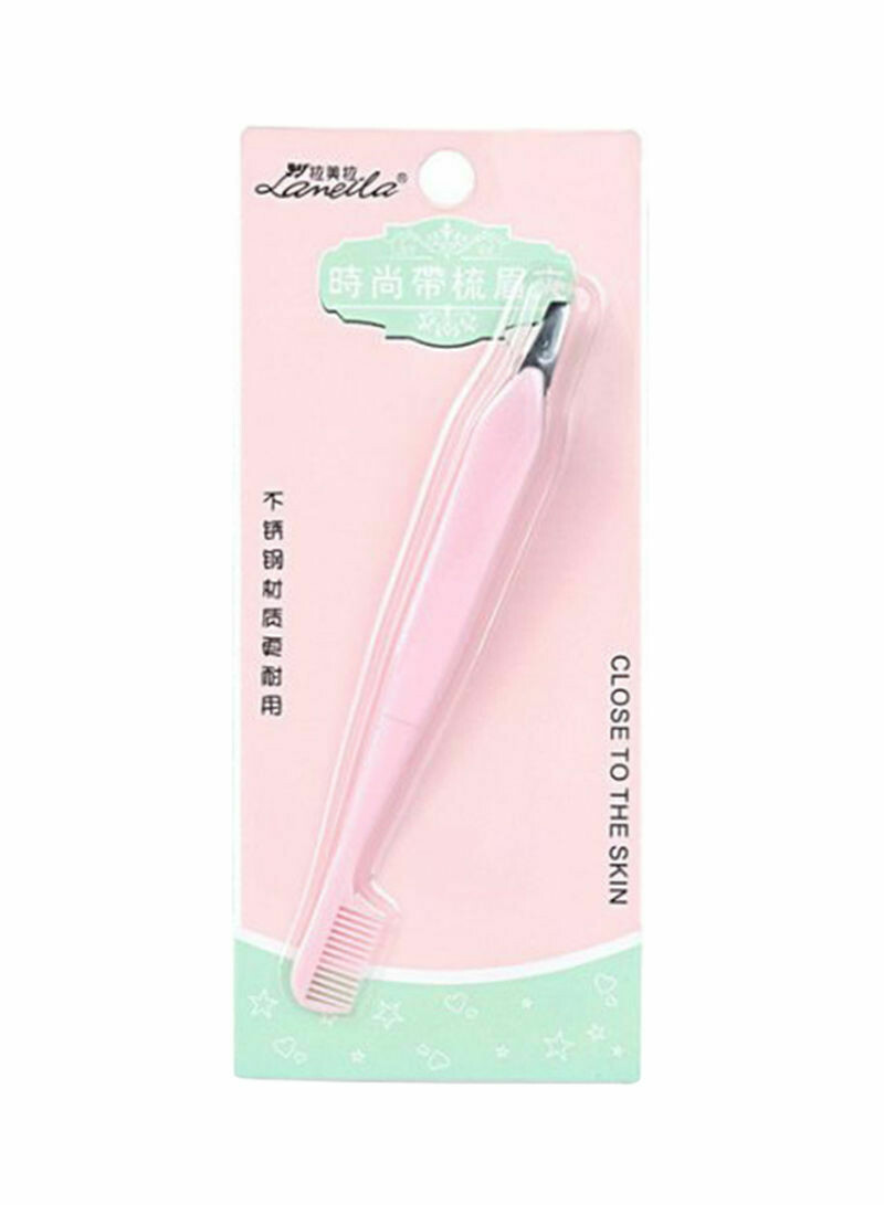 Lameila Professional Clip Eyebrow Tweezer Pink 12centimeter