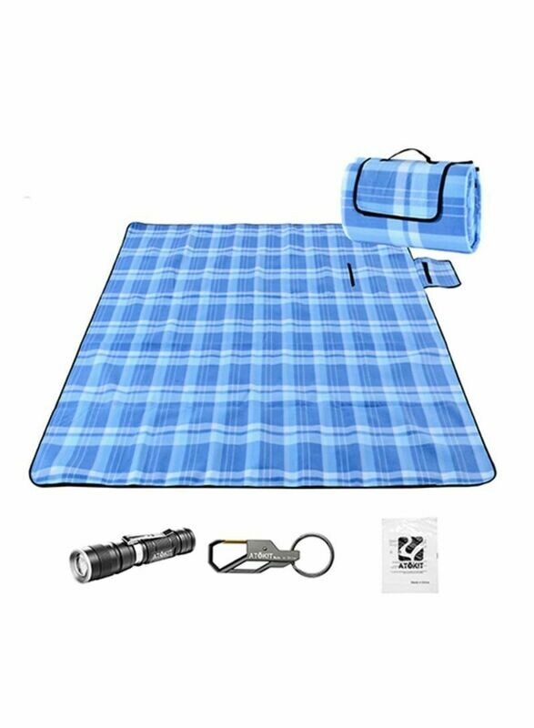 Picnic Rug Waterproof Mat With Flashlight And Keychain- 200X200Cm