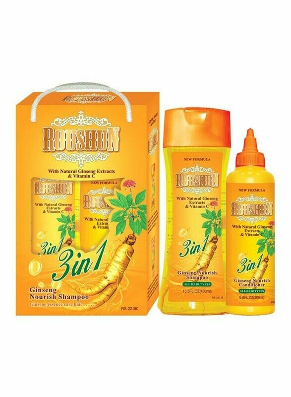 Roushun 3-In-1 Ginseng Nourish Shampoo And Conditioner Set