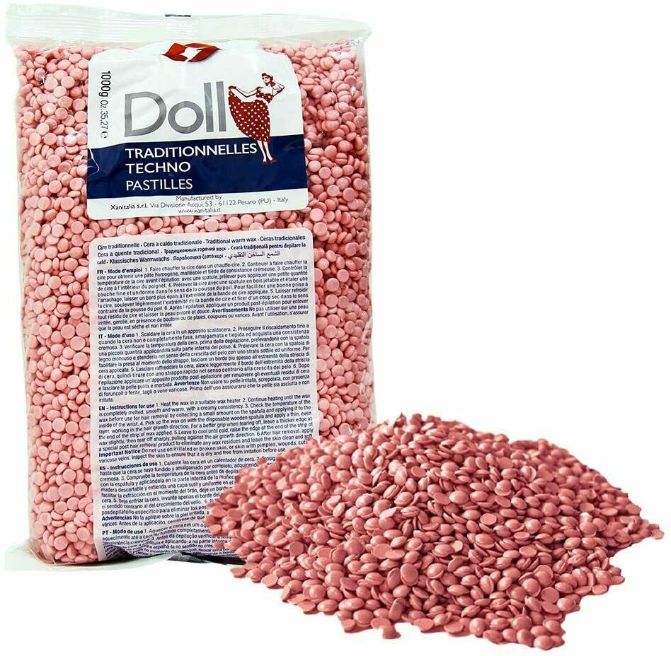Doll Wax Pastilles Pink 1000g,Rosa