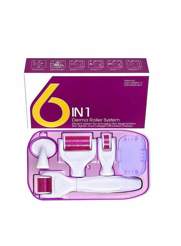 Derma Roller 540 Micro Titanium Alloy Needle Derma Skin Roller White/Pink 80g