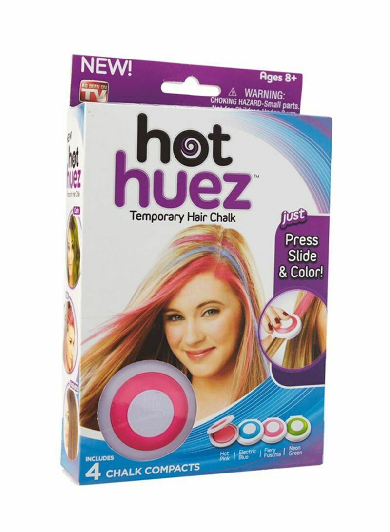 Hot Huez Temporary Hair Chalk Pink,Blue,Fuschia,Green