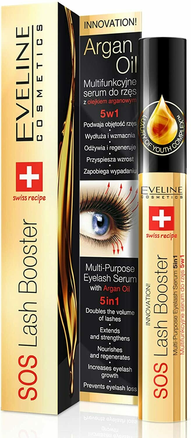 EVELINE COSMETICS 5-In-1 Argan Oil Eyelash Serum Clear