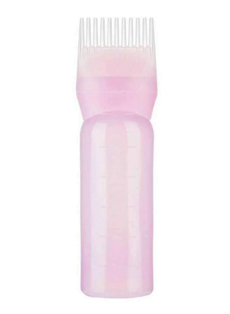 Hair Dye Applicator Bottle With Brush Pink 17 x 4.5centimeter