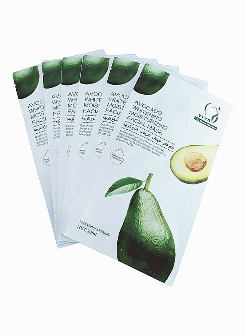 Viya Avocado Facial Whitening Mask 6 Pc