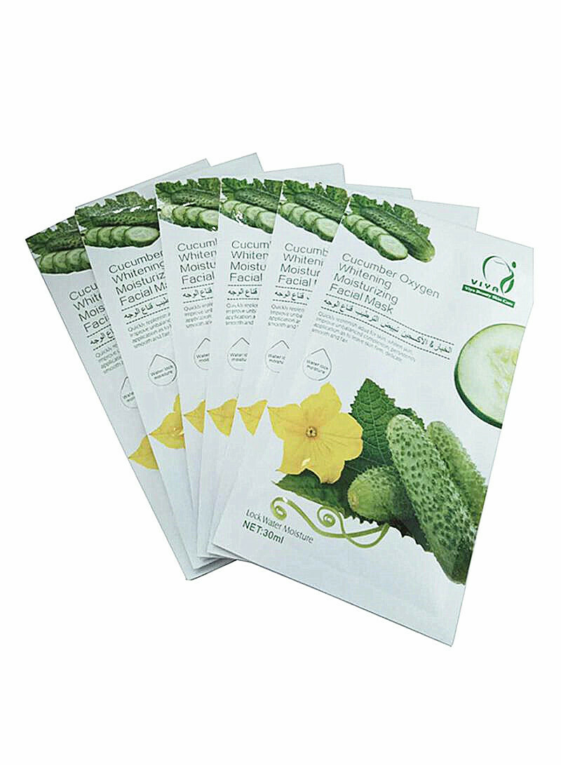 Viya Cucumber Facial Whitening Mask 6 Pc